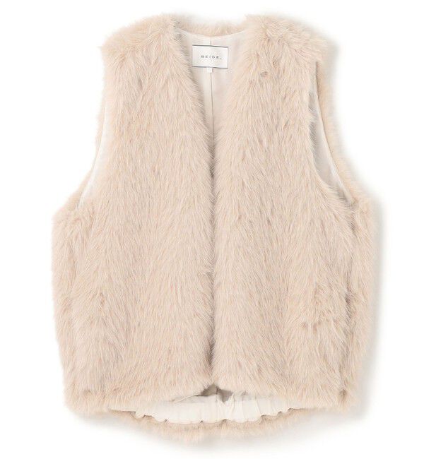 BEIGE,「【Precious 11月号掲載】ELSA / フェイクファージレ」|ベスト・ジレ|