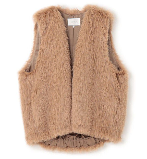 BEIGE,「【Precious 11月号掲載】ELSA / フェイクファージレ」|ベスト・ジレ|