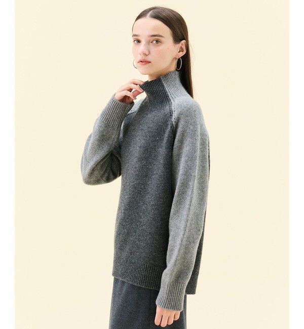 BEIGE,「【Oggi掲載】RULE / ウールカシミヤバイカラーハイネックニット」|ニット・セーター|M.Gray &times; L.Gray