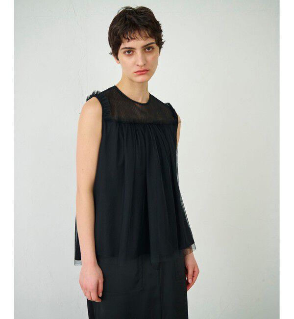 Diagram「チュールノースリーブ トップ」|その他|ブラック