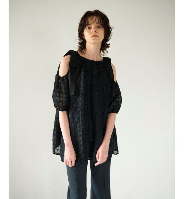 GRACE CONTINENTAL「チュールフリルフレアトップ」|その他|