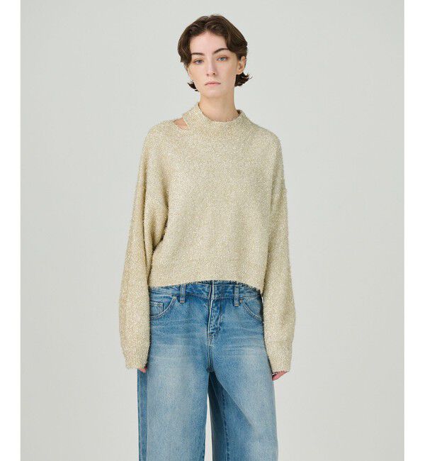 Diagram「ラメフェザーニットトップ」|ニット・セーター|ゴールド