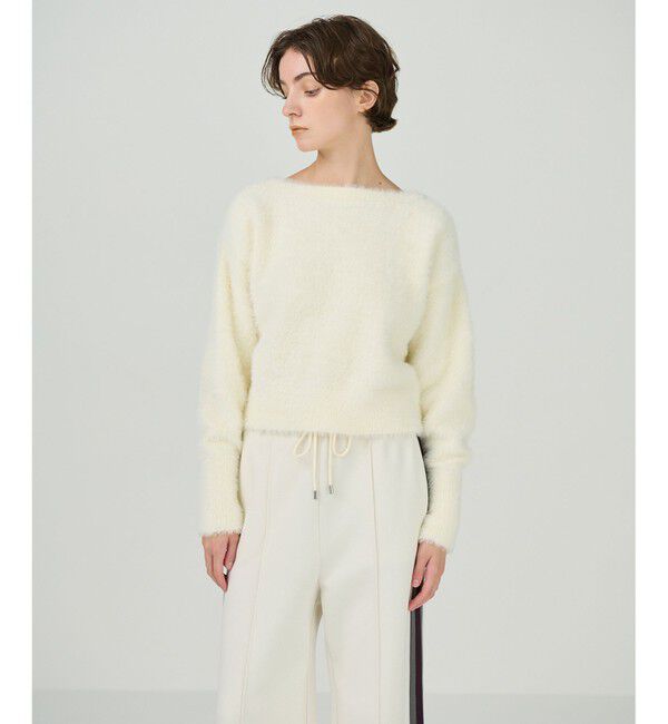 Diagram「フェザーzipニットカーディガン」|カーディガン|ホワイト