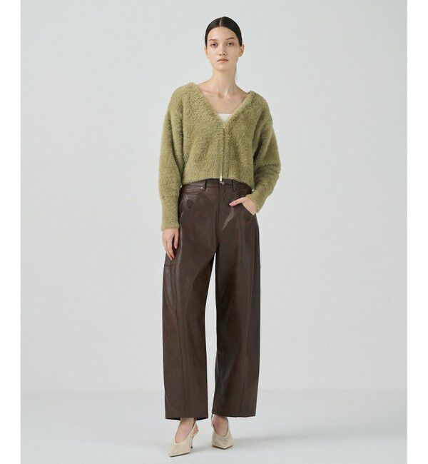 Diagram「フェザーzipニットカーディガン」|カーディガン|カーキ