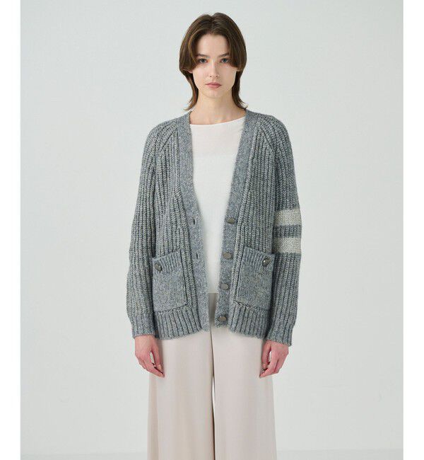 Grace Class「ラメニットカーディガン」|カーディガン|グレー