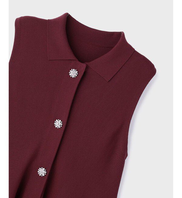 GRACE CONTINENTAL「ビジューニットベスト」|ベスト・ジレ|