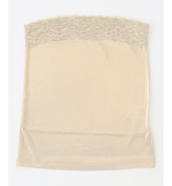 GRACE CONTINENTAL「箔プリントレースベアトップ」|キャミソール|ベージュ