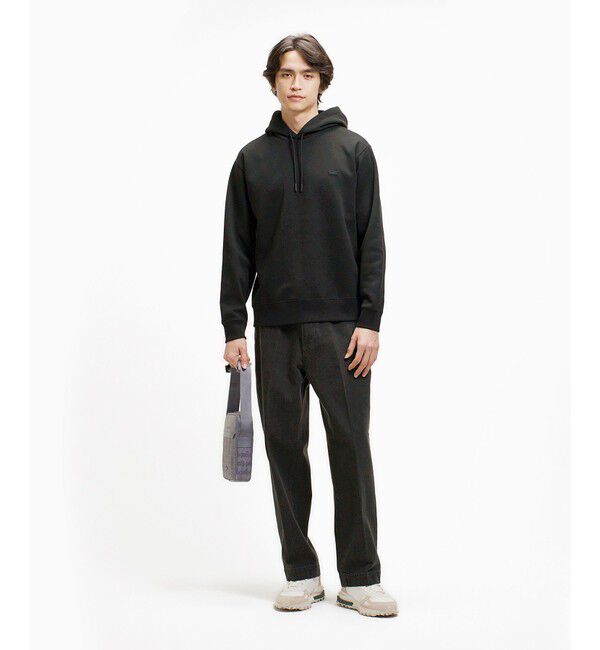 LACOSTE「鹿の子ニットワントーンフーディー / 鹿の子ニットプルオーバーパーカー」|パーカー|