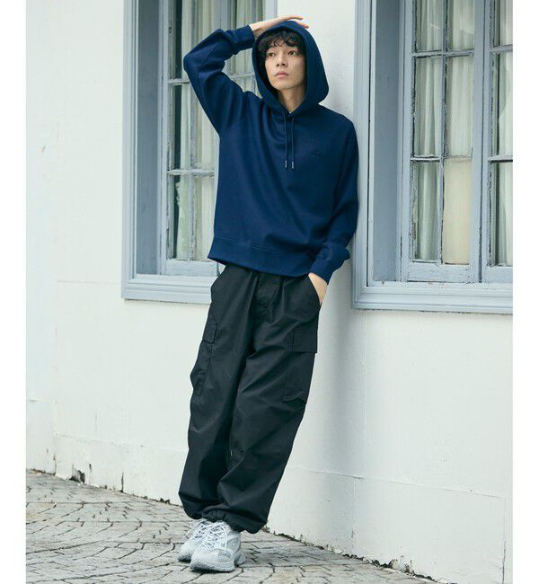 LACOSTE「鹿の子ニットワントーンフーディー / 鹿の子ニットプルオーバーパーカー」|パーカー|