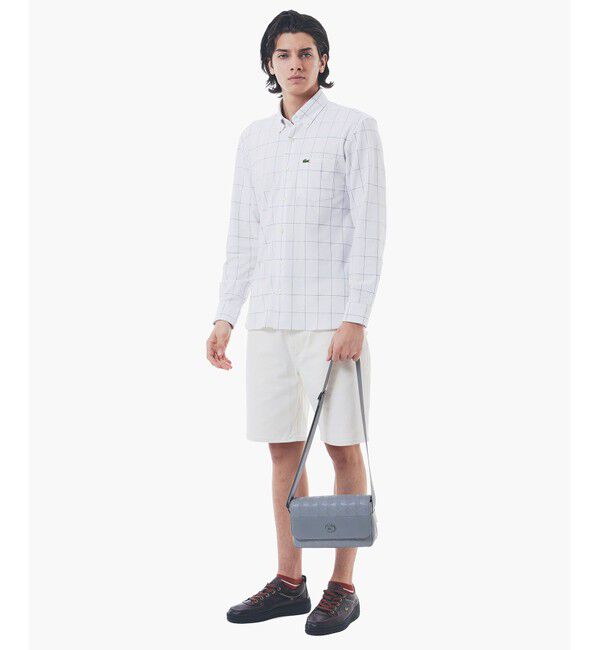 LACOSTE「2WAYストレッチ ウインドウペンチェックボタンダウンシャツ」|シャツ・ブラウス|
