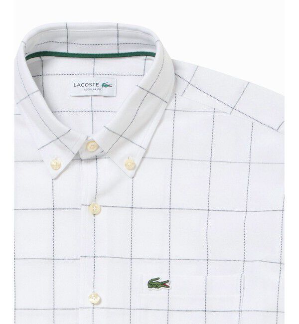 LACOSTE「2WAYストレッチ ウインドウペンチェックボタンダウンシャツ」|シャツ・ブラウス|