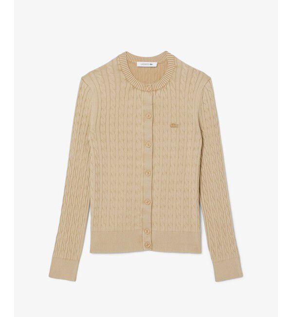 LACOSTE「ケーブルニットカーディガン」|カーディガン|
