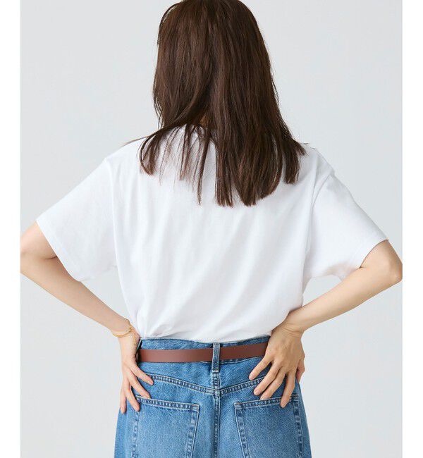 LACOSTE「【オンライン限定】LACOSTE スクリプトネームロゴ  ルーズシルエットハーフスリーブTシャツ」|Tシャツ・カットソー|