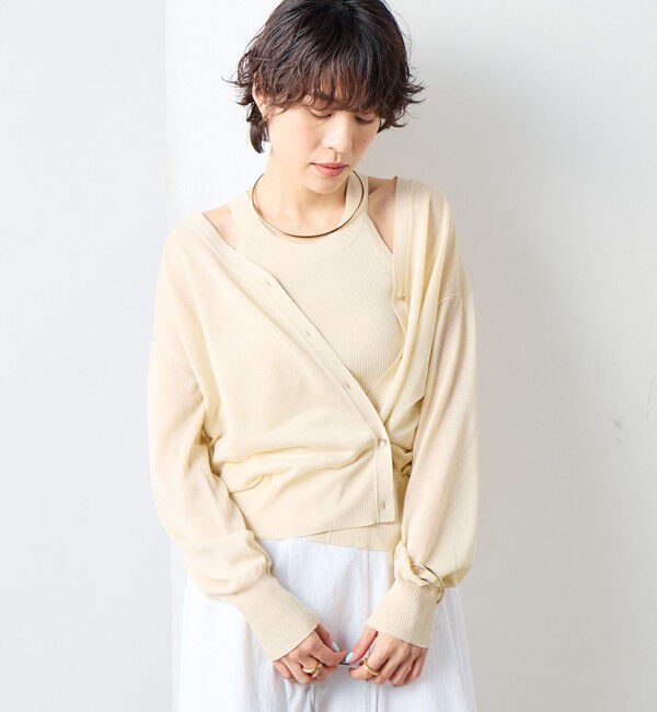 NOLLEY'S sophi「《アンサンブル対応》《手洗い可能》イタリー糸ホルターネックタンクトップ」|タンクトップ|