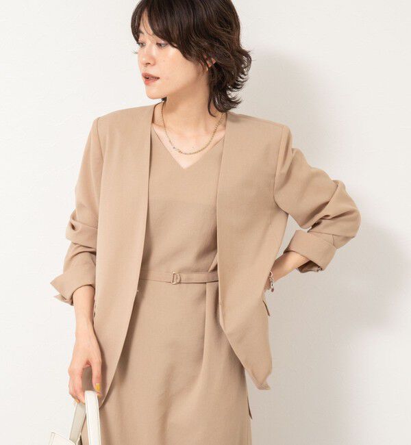 NOLLEY'S「ウォッシャブルエコボイルノーカラージャケット」|ノーカラージャケット|