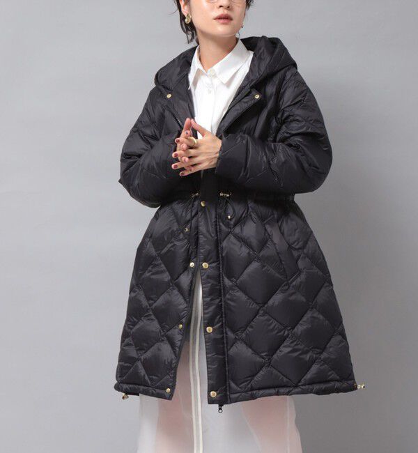 NOLLEY'S「【TAION/タイオン】別注ミドル丈Aラインフードダウン」|ダウン|