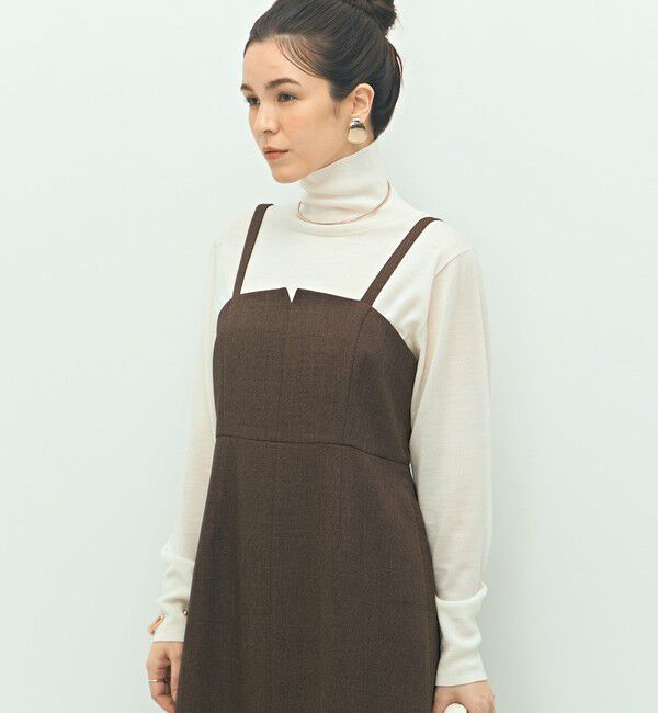 NOLLEY'S「ウォッシャブルウール調ストレッチキャミワンピース」|ワンピース|