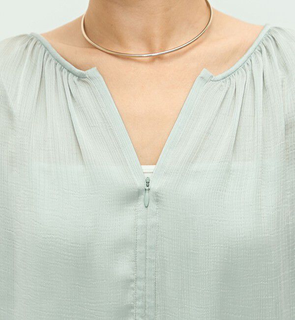 NOLLEY'S「楊柳サテン2WAYギャザーブラウス」|シャツ・ブラウス|