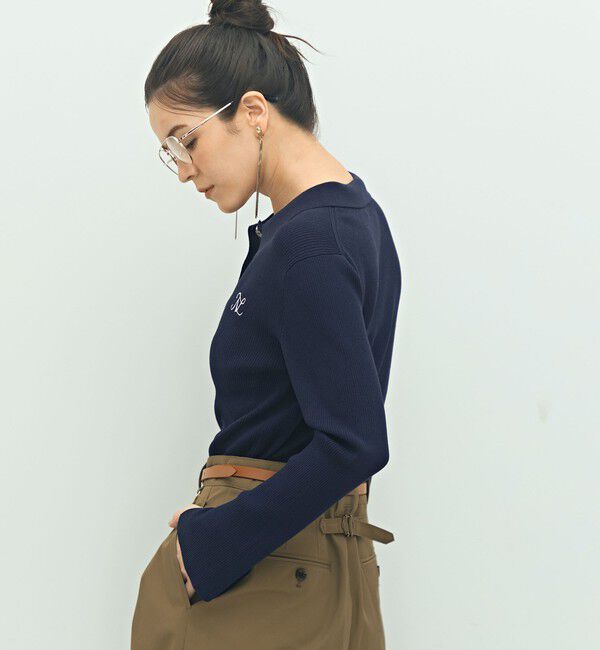 NOLLEY'S「《手洗い可能》ポロ衿リブプルオーバーニット」|ニット・セーター|