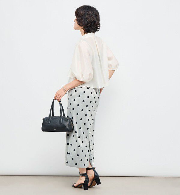NOLLEY'S「ウォッシャブルストレッチドットジャガードタイトスカート」|タイト|