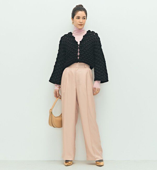 Laraaji「《手洗い可能》3D柄ボレロカーディガン」|カーディガン|