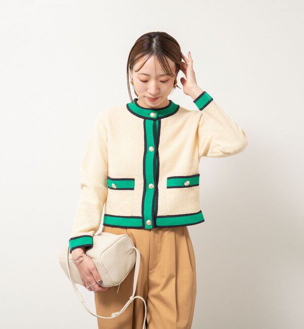 NOLLEY'S「配色ニットジャケット」|カーディガン|