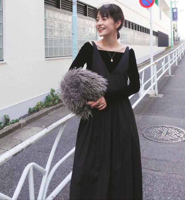 MAQWEL「【追加】【MAQWEL/マクウェル】ソフトタフタワンピース」|ワンピース|