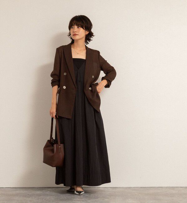 MAQWEL「【追加】【MAQWEL/マクウェル】ソフトタフタワンピース」|ワンピース|