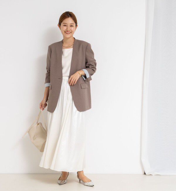 NOLLEY'S sophi「ウォッシャブルレザーサテンギャザースカート」|スカート|