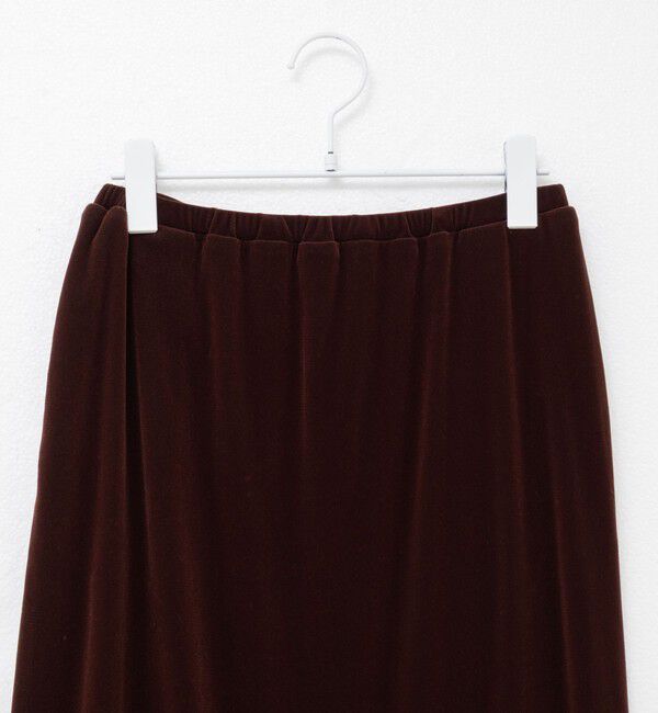 MAQWEL「【MAQWEL/マクウェル】ウォッシャブルベロアロングスカート」|スカート|