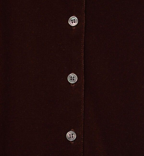 MAQWEL「【MAQWEL/マクウェル】ウォッシャブルベロア半袖シャツ」|シャツ・ブラウス|