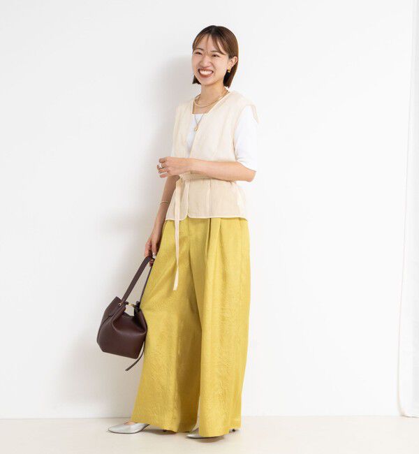 NOLLEY'S「ウォッシャブルクラッシュサテンワイドパンツ」|その他|