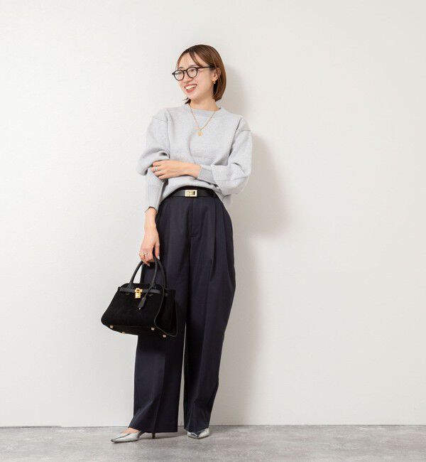 NOLLEY'S「《手洗い可能》スウェット風ニットプルオーバー」|ニット・セーター|