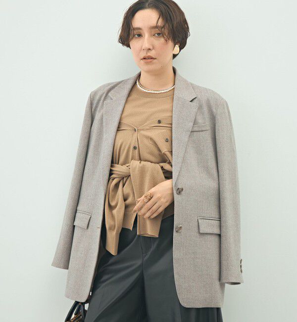 NOLLEY'S sophi「シルクネップツイードオーバージャケット」|テーラードジャケット|