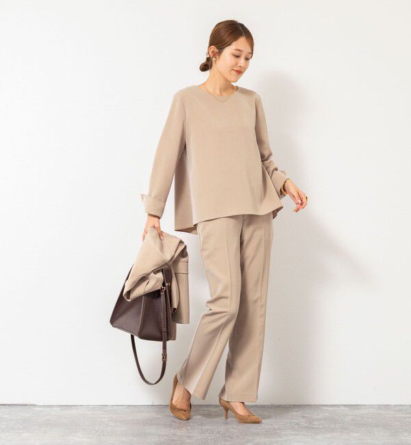 NOLLEY'S「《セットアップ対応》ウォッシャブルストレッチギャババックスリットパンツ」|その他|