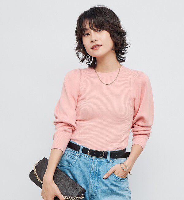 NOLLEY'S「《手洗い可能》リブパフスリーブプルオーバーニット」|ニット・セーター|