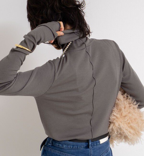 NOLLEY'S「MY STANDARD ウォッシャブルリブタートルネック」|Tシャツ・カットソー|ミディアムグレー