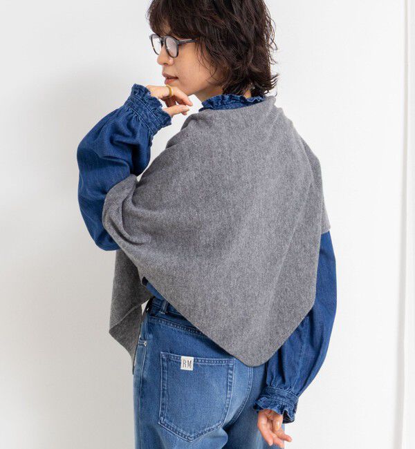 NOLLEY'S「《手洗い可能》カシミヤ混三角ストール」|ニット・セーター|