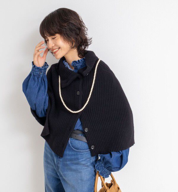 NOLLEY'S「《手洗い可能》2WAYニットポンチョ」|ニット・セーター|