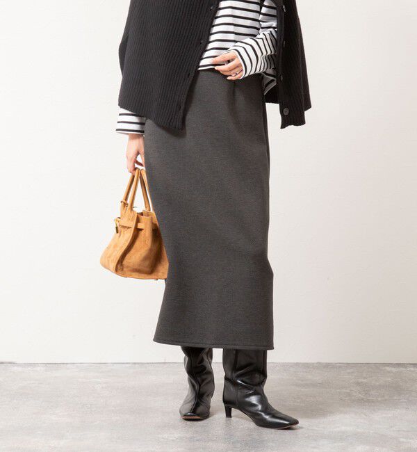 NOLLEY'S「《セットアップ対応》ウォッシャブルエアボールタイトスカート」|タイト|チャコールグレー