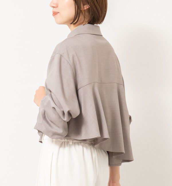 NOLLEY'S「【一部WEB限定色アイテム】ウォッシャブルフリルプルオーバーブラウス」|シャツ・ブラウス|ベージュ