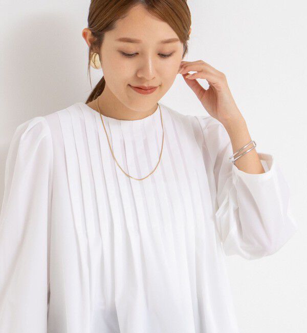 NOLLEY'S「ウォッシャブルタックフレアーブラウス」|シャツ・ブラウス|
