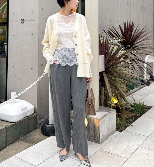 NOLLEY'S sophi「《手洗い可能》総針ビックVネックカーディガン」|カーディガン|