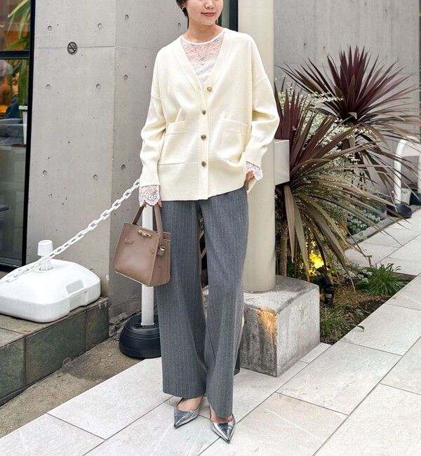 NOLLEY'S sophi「《手洗い可能》総針ビックVネックカーディガン」|カーディガン|