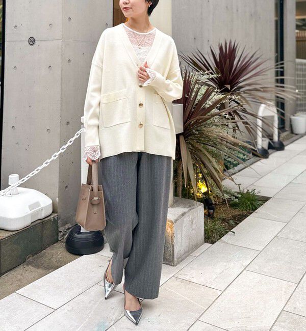 NOLLEY'S sophi「《手洗い可能》総針ビックVネックカーディガン」|カーディガン|