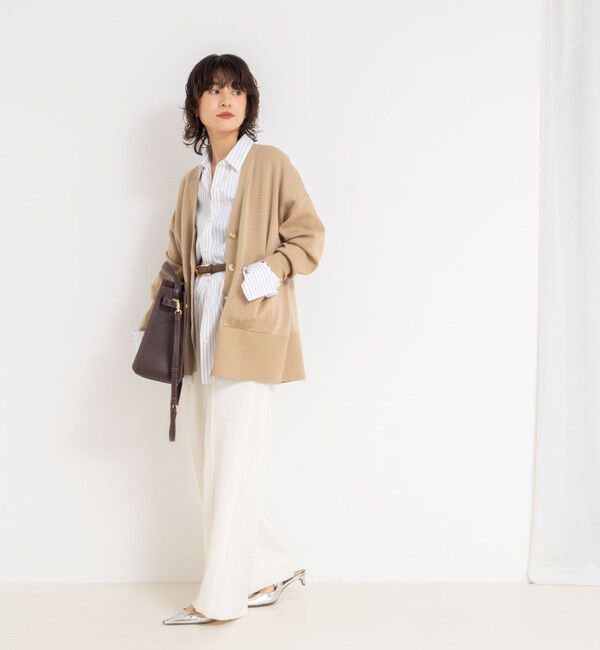 NOLLEY'S sophi「《手洗い可能》総針ビックVネックカーディガン」|カーディガン|