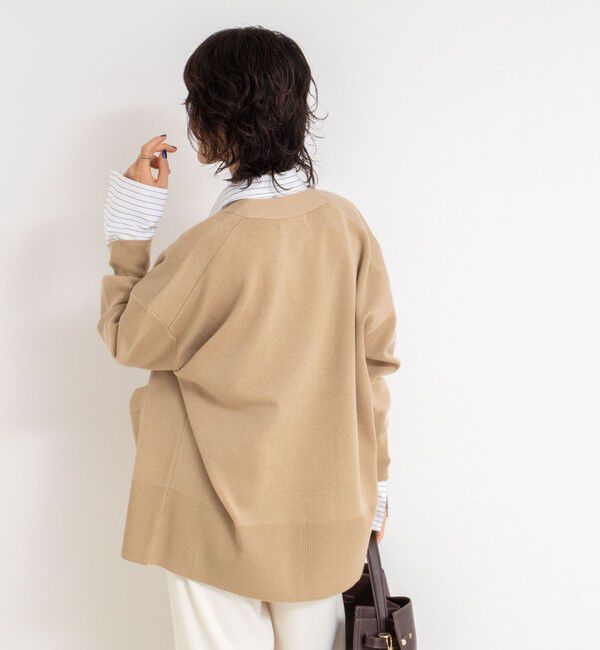 NOLLEY'S sophi「《手洗い可能》総針ビックVネックカーディガン」|カーディガン|