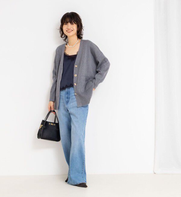 NOLLEY'S sophi「《手洗い可能》総針ビックVネックカーディガン」|カーディガン|