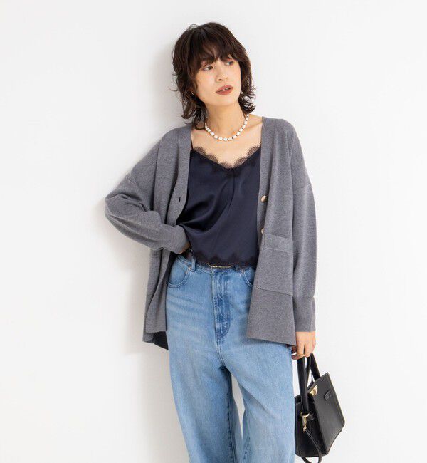 NOLLEY'S sophi「《手洗い可能》総針ビックVネックカーディガン」|カーディガン|
