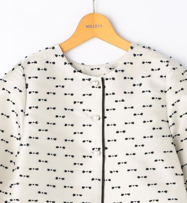 NOLLEY'S「《セットアップ対応》ウォッシャブルリボンジャガード2WAYブラウス」|シャツ・ブラウス|